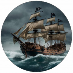 essbare Papierboot auf dem Meer während eines Sturms 19,5 cm