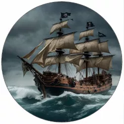essbare Papierboot auf dem Meer während eines Sturms 19,5 cm
