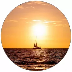 Essbares Segelboot-Papier 19,5 cm