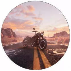 essbares Papier Motorrad auf Route 66 19,5 cm