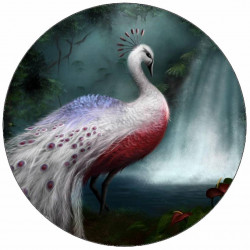 Essbares Papier Weißer Pfau 19,5 cm