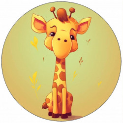 Essbares Papier gezeichnete Giraffe 19,5 cm