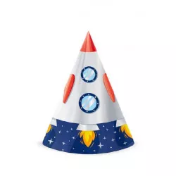 Partykappen Weltraum 6 Stück