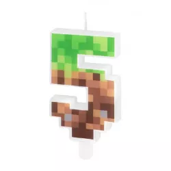 Minecraft-W Kerze 7 cm Nummer 5