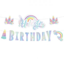 Girlande aus Papier Einhorn 250 cm