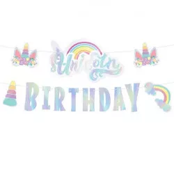Girlande aus Papier Einhorn 250 cm