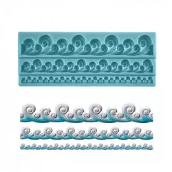 Silikon-Formteil für Wellenränder 19x7,5 cm