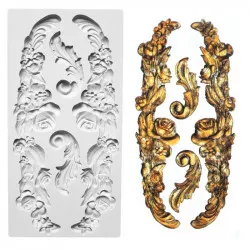 Silikonform mit Ornamenten 25x12,5 cm