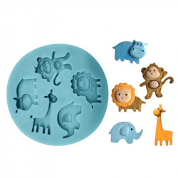Silikon-Formen Zoo-Tiere 7×7 cm