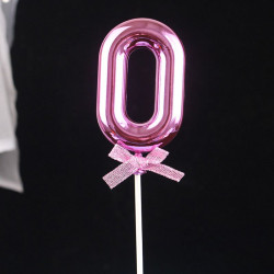 rosa Kuchenstecker Nummer 0