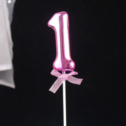 rosa Kuchenstecker Nummer 1