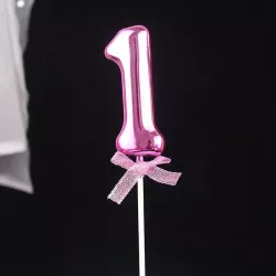 rosa Kuchenstecker Nummer 1