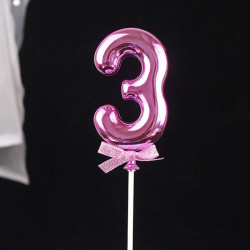 rosa Kuchenstecker Nummer 3