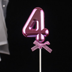 rosa Kuchenstecker Nummer 4