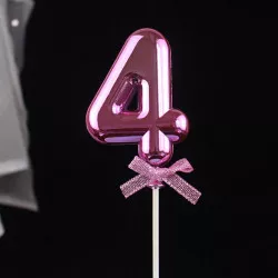 rosa Kuchenstecker Nummer 4