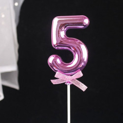 rosa Kuchenstecker Nummer 5