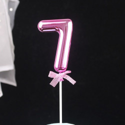 rosa Kuchenstecker Nummer 7