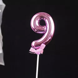 rosa Kuchenstecker Nummer 9
