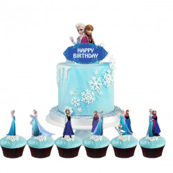 Zuckerkunstförmchen für Kuchen Frozen 7 Stücke