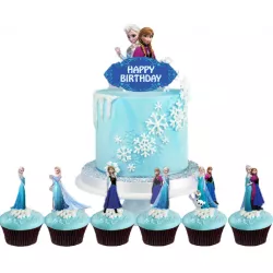 Zuckerkunstförmchen für Kuchen Frozen 7 Stücke