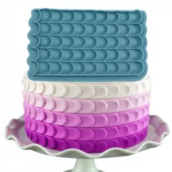 Silikon-Form Pieß-/Oberfläche Schuppe? 17x10,5 cm