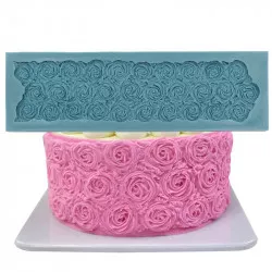 Silikonform für Oberflächen Rosen 32,5×9,5 cm