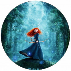 essbare Papierprinzessin Merida Rebellin mit Bogen 19,5 cm