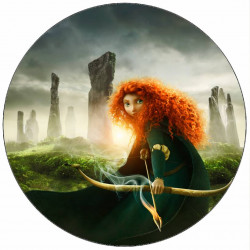 Essbares Papier Prinzessin Rebellen Merida schießt mit dem Bogen 19,5 cm