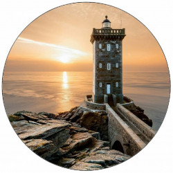 essbares Papier-Leuchtturm bei Sonnenuntergang 19,5 cm