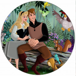 Essbares Papier Aschenputtel und Prinz 19,5 cm