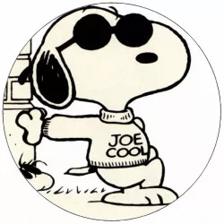essbares Papier Snoopy schwarz-weiß Illustration 19,5 cm