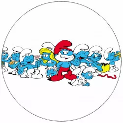 Essbares Papier Schlümpfe 19,5 cm