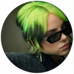 essbares Papier Billie Eilish grüne Haare 19,5 cm
