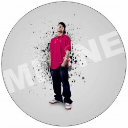 Essbares Papier Eminem in rosa Hemd 19,5 cm