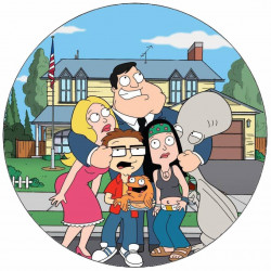 Essbares Papier Amerikanischer Vater Familie 19,5 cm