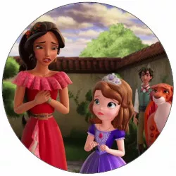 Essbares Papier Elena aus Avalor und Isabel 19,5 cm