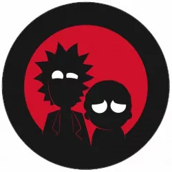 essbarem Papier Rick und Morty rotes Hintergrund 19,5 cm