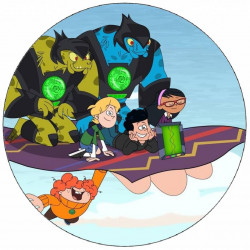 essbare Papier Supernoobs und fliegender Teppich 19,5 cm