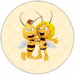 Essbares Papier Biene Maja und Vilík in Umarmung 19,5 cm