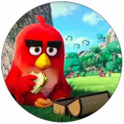 Essbares Papier Angry Birds Red beim Picknick 19,5 cm