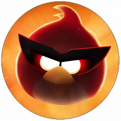 Essbares Papier Angry Birds Red mit Brille 19,5 cm