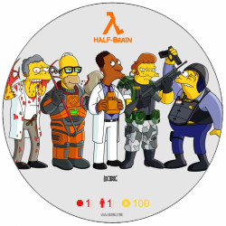 Essbares Papier Simpsonen als Half-Life-Charaktere 19,5 cm