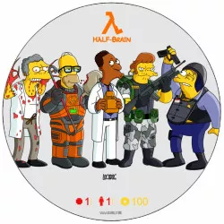 Essbares Papier Simpsonen als Half-Life-Charaktere 19,5 cm