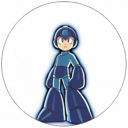 Essbares Papier Mega Man auf weißem Hintergrund 19,5 cm