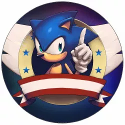 Essbares Papier Nessy Hedgehog Sonic mit Flagge 19,5 cm