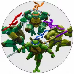 Essbares Ninja-Schildkröten-Papier 19,5 cm