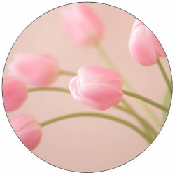Essbares Papier rosa Tulpen 19,5 cm