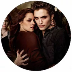 Essbares Papier Twilight Bella und Edward 19,5 cm
