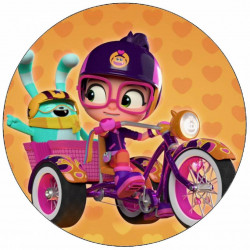 Essbares Papier Abby Hatcher auf dem Dreirad 19,5 cm