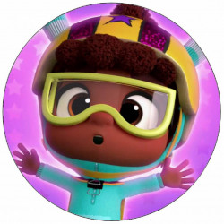 Essbares Papier Abby Hatcher in Skibrille 19,5 cm